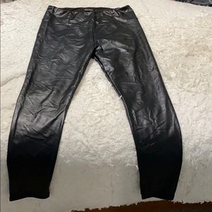 Plus size pleather leggings